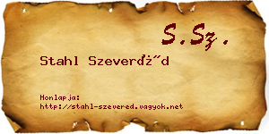 Stahl Szeveréd névjegykártya